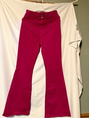 We The Free Fuchsia Flare Jeans